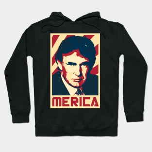 Donald Trump Merica Retro Propaganda Hoodie